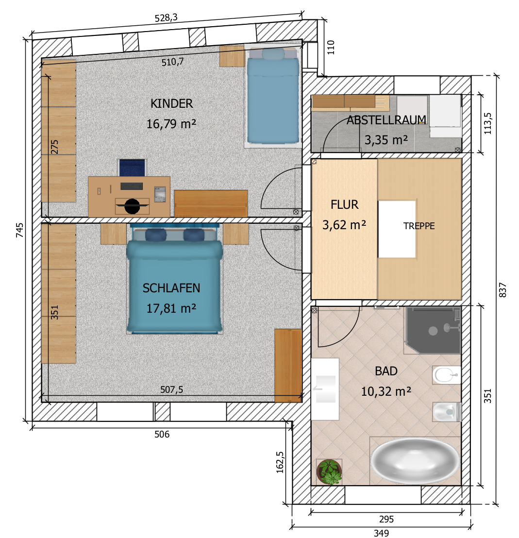 Grundriss 2. Obergeschoss Grundriss 2. Obergeschoss